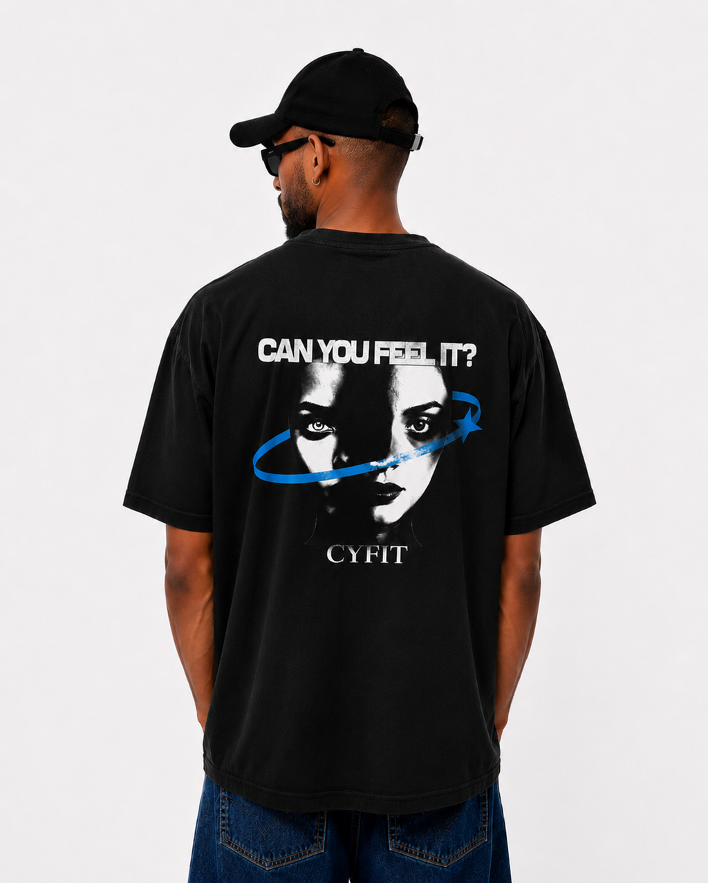 2FACE OVERSIZED TEE(Black)
